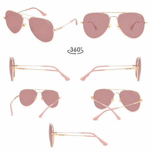 REDEFINED Iconic Metallic Aviator Sunglass AR250