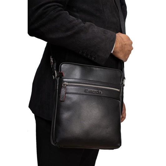 BLACK SPADE Cross Body Leather Sling Bag ARSB1011BK ARCADIO