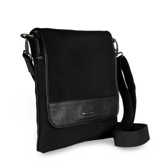 CLASSIC FLIP Cross Body Leather Binded sling Bag ARSB1001BK ARCADIO