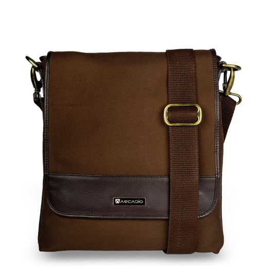 CLASSIC FLIP Cross Body Leather Binded sling Bag ARSB1001BR ARCADIO