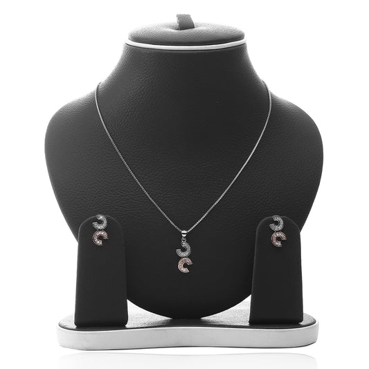 Celena Pendant Necklace and Earrings Set - ARJW1011RD ARCADIO