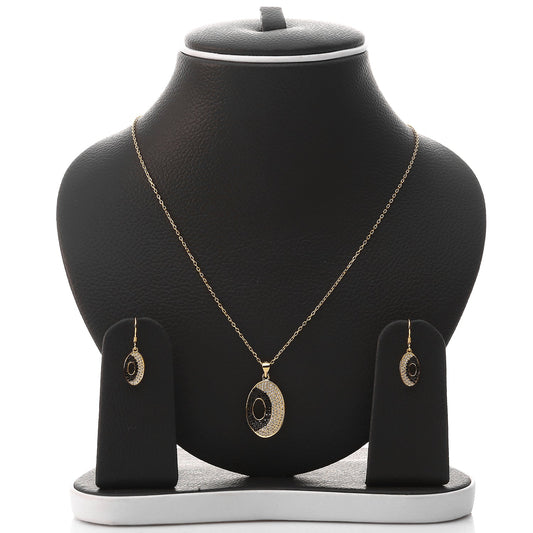 Juno Pendant Necklace and Earrings Set - ARJW1018GD ARCADIO