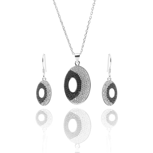 Juno Pendant Necklace and Earrings Set - ARJW1018RD ARCADIO