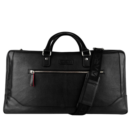 ROUGER Luxury Weekender Leather Bag - ARDB1002BK ARCADIO