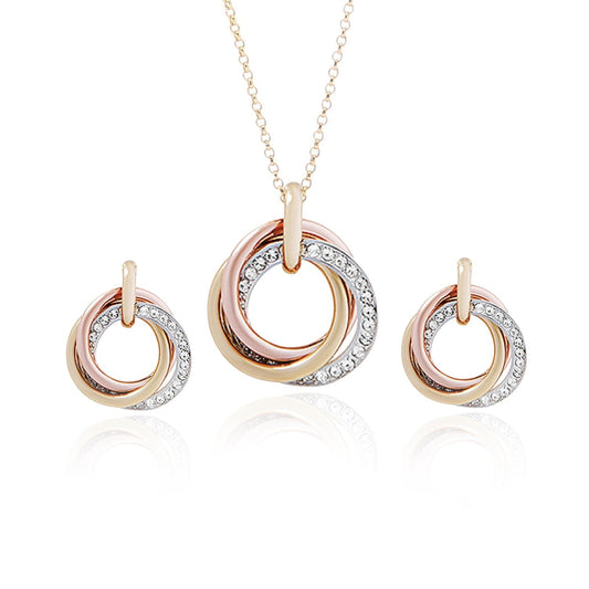 Russian Sparkle Trio Jewellery Set - ARJW1031RG ARCADIO