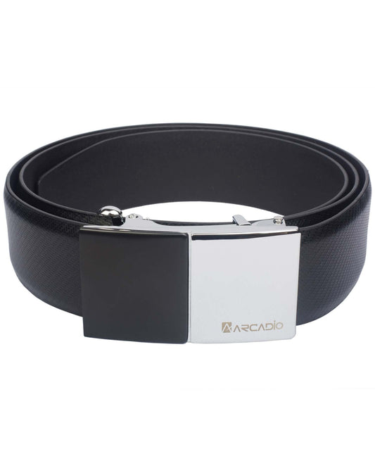 SIZZLE Cut Buckle Leather Belt ARB1009BK ARCADIO