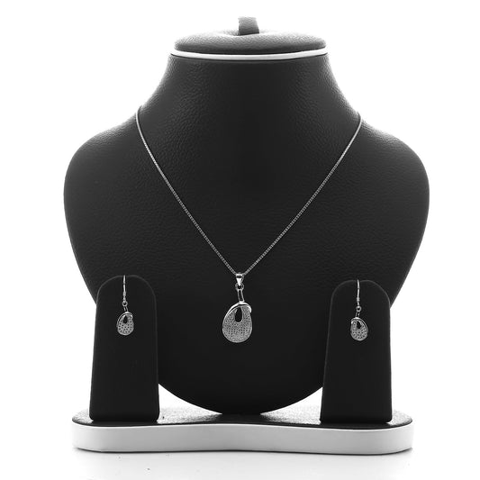 Venus Pendant Necklace and Earrings Set - ARJW1019RD ARCADIO