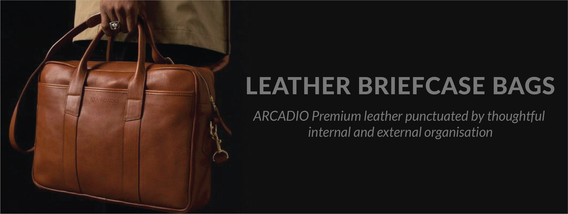 LEATHER Briefcase Bags ARCADIO