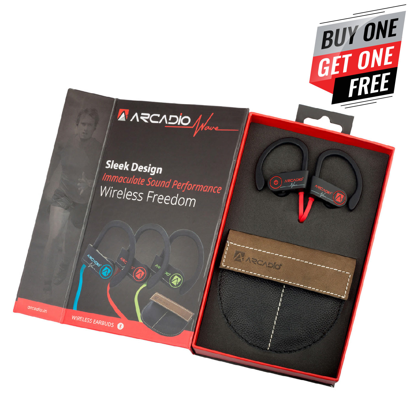 WAVE - Bluetooth Earphone - Red