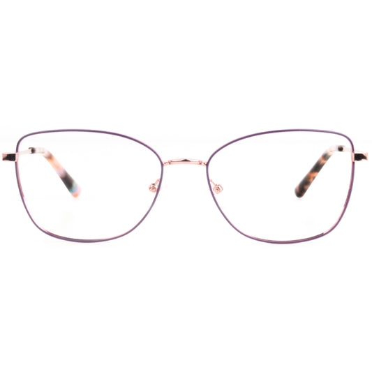 CLASSY Two-Tone Stainless Steel Cat-Eye Frames FF383