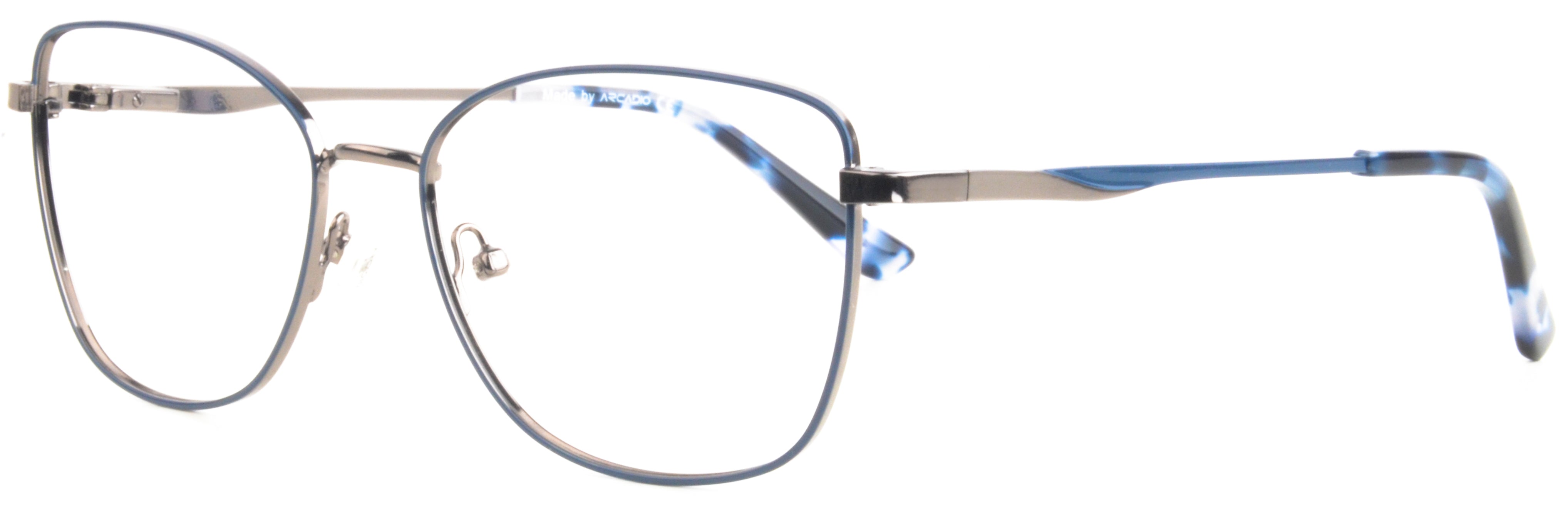 CLASSY Two-Tone Stainless Steel Cat-Eye Frames