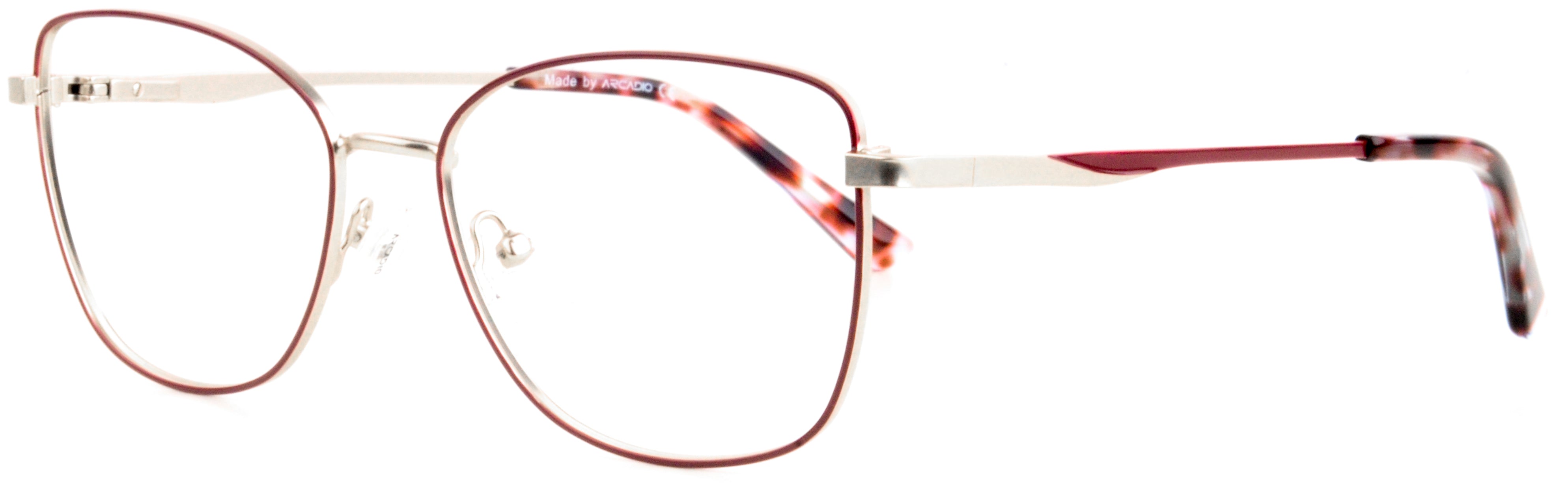 CLASSY Two-Tone Stainless Steel Cat-Eye Frames