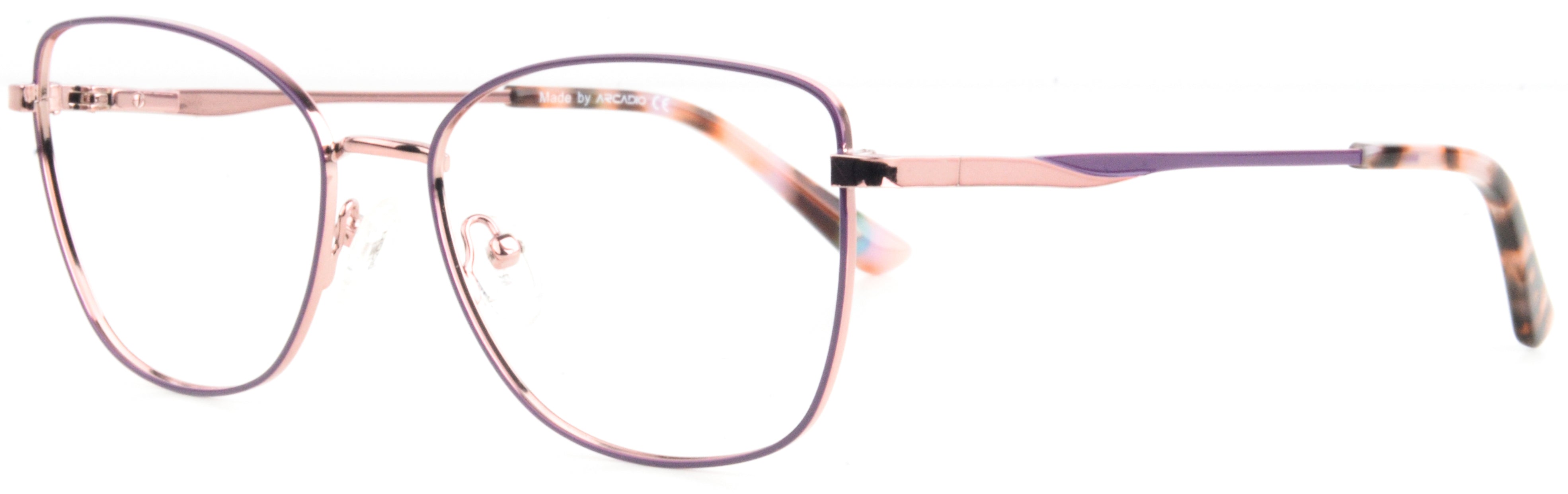 CLASSY Two-Tone Stainless Steel Cat-Eye Frames