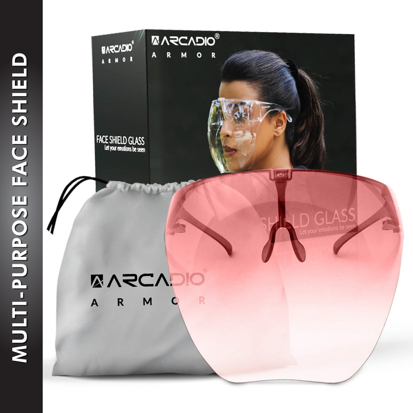 ARCADIO Armor - Multipurpose Face Shield Glass - Peach ARCADIO