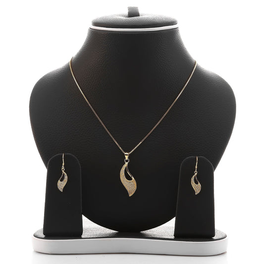 Aphrodite Designer Pendant Necklace and Earrings Set - ARJW1016GD ARCADIO