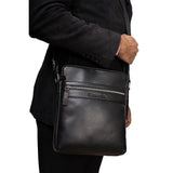 BLACK SPADE Cross Body Leather Sling Bag  ARSB1011BK ARCADIO