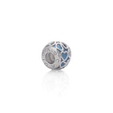 Blue Encased in Love Verona Charm - Sterling Sliver, Cubic Zirconia Gemstones - ARJWVC1054RD ARCADIO