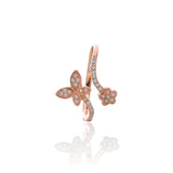 Butterfly Expandable Open Adjustable Ring - ARJWR1037RG ARCADIO