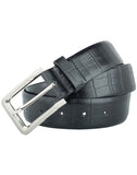 CLASSIC CROC Patterned Leather Belt ARB1012BK ARCADIO