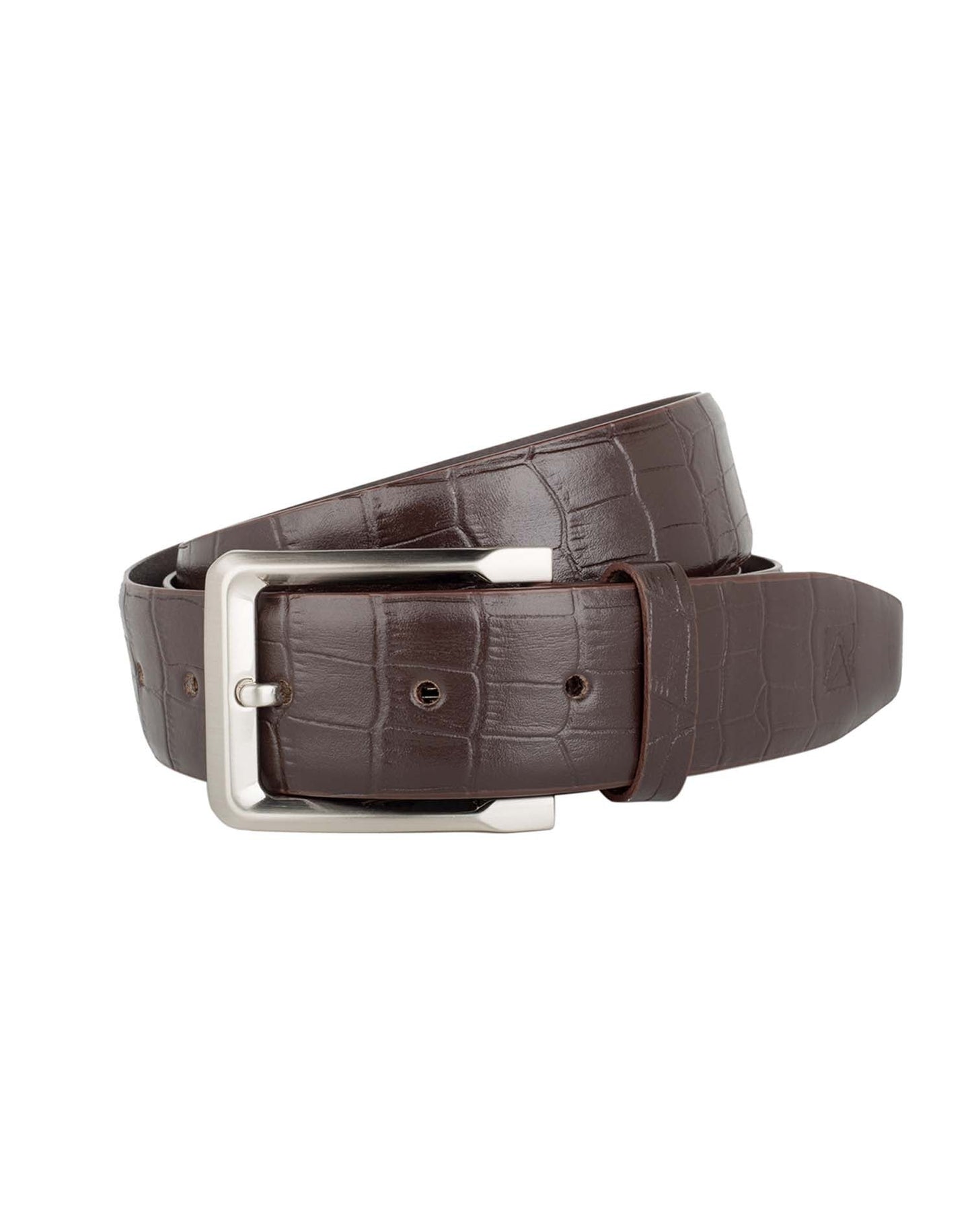 CLASSIC CROC Patterned Leather Belt ARB1012BR ARCADIO