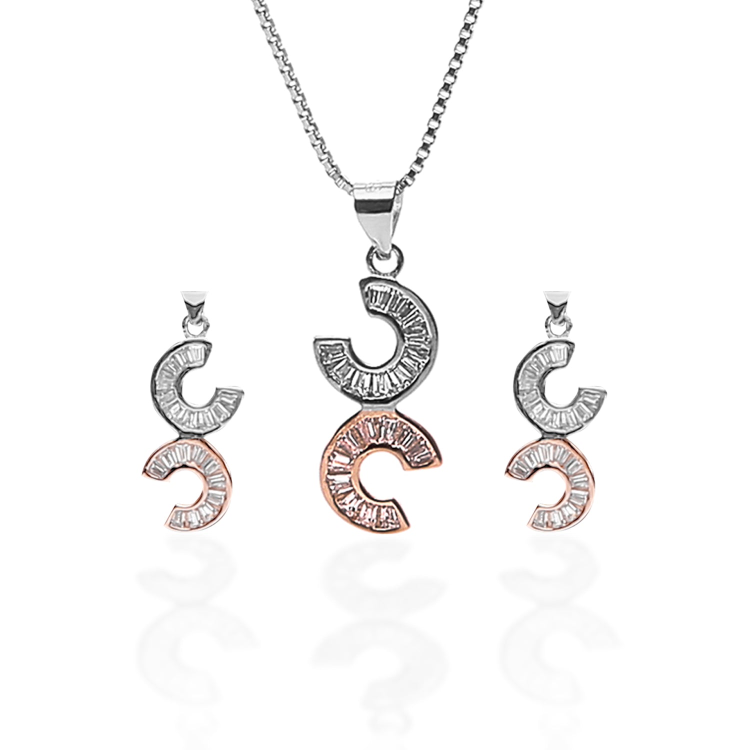 Celena Pendant Necklace and Earrings Set - ARJW1011RD ARCADIO