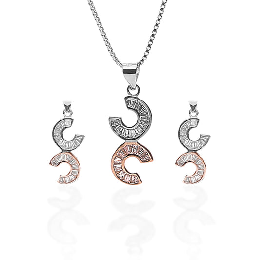 Celena Pendant Necklace and Earrings Set - ARJW1011RD ARCADIO