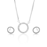 Circle of Life Pendant Necklace and Earrings Set - ARJW1021RD ARCADIO