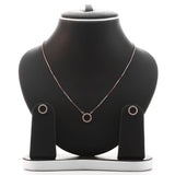 Circle of Life Pendant Necklace and Earrings Set - ARJW1021RG ARCADIO