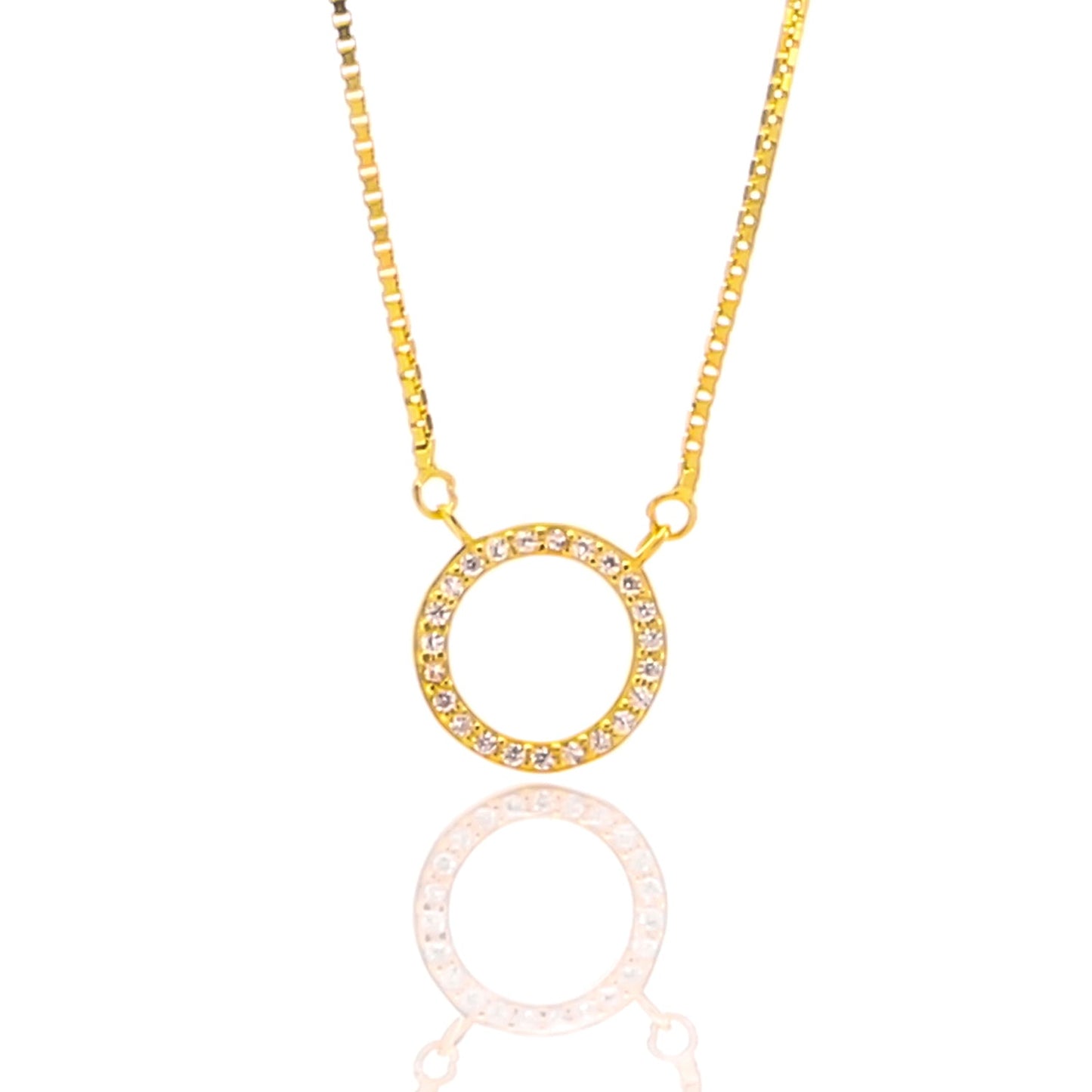 Circle of life Pendant Necklace and Earrings Set - ARJW1021GD ARCADIO