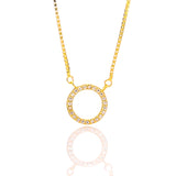 Circle of life Pendant Necklace and Earrings Set - ARJW1021GD ARCADIO