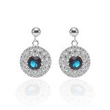 Designer Sapphire Necklace and Earrings Set - ARJW1008RD ARCADIO
