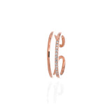 Double Band Open Adjustable Ring - ARJWR1064RG ARCADIO