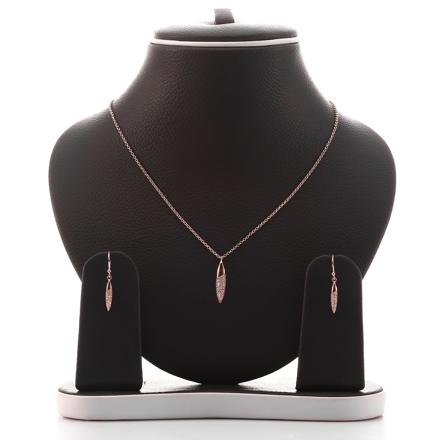 Edgware Pave Drop Jewellery Set - ARJW1030RG ARCADIO