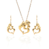 Endless Mother's Love Pendant Necklace and Earrings Set - ARJW1024GD ARCADIO