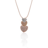 Eternal Heart Elegance Drop Pendant Necklace & Earring  Set - ARJW1020RG ARCADIO
