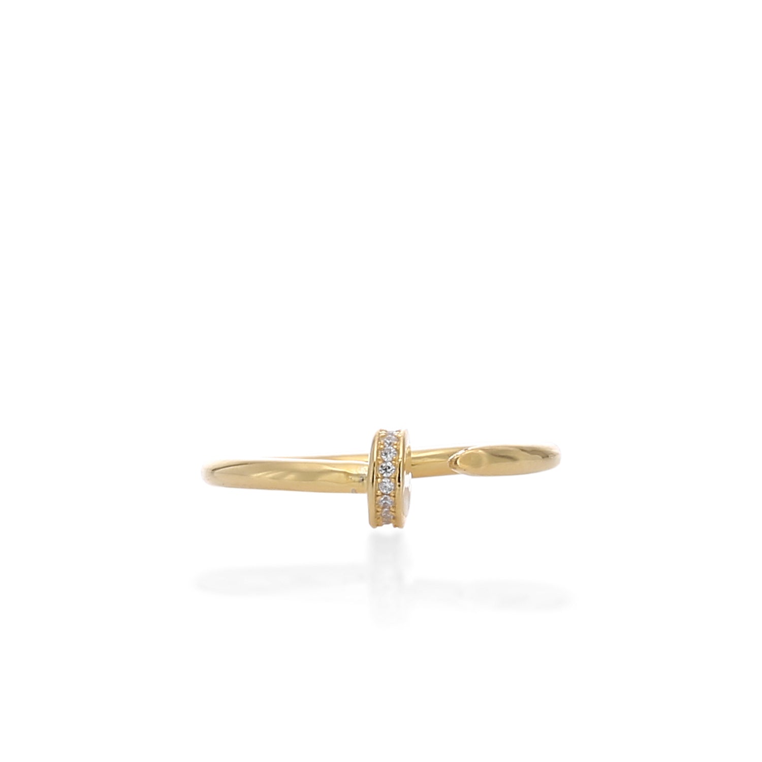 Fashionable Gap Midi Adjustable Ring - ARJWR1043GD ARCADIO