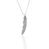 Feather Pendant Necklace and Earring Set - ARJW1015RD ARCADIO