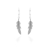 Feather Pendant Necklace and Earring Set - ARJW1015RD ARCADIO
