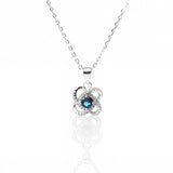 Four Leaf Clover Sapphire Pendant and Earrings Set - ARJW1005RD ARCADIO