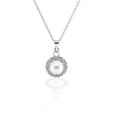 Freshwater White Pearl Pendant and Earrings Set - ARJW1002RD ARCADIO