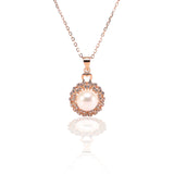 Freshwater White Pearl Pendant and Earrings Set - ARJW1002RG ARCADIO