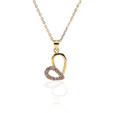 Heart Swirls Pendant and Earrings Set - ARJW1006GD-RG ARCADIO