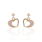Heart Swirls Pendant and Earrings Set - ARJW1006GD-RG ARCADIO