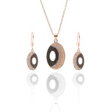 Juno Pendant Necklace and Earrings Set - ARJW1018RG ARCADIO