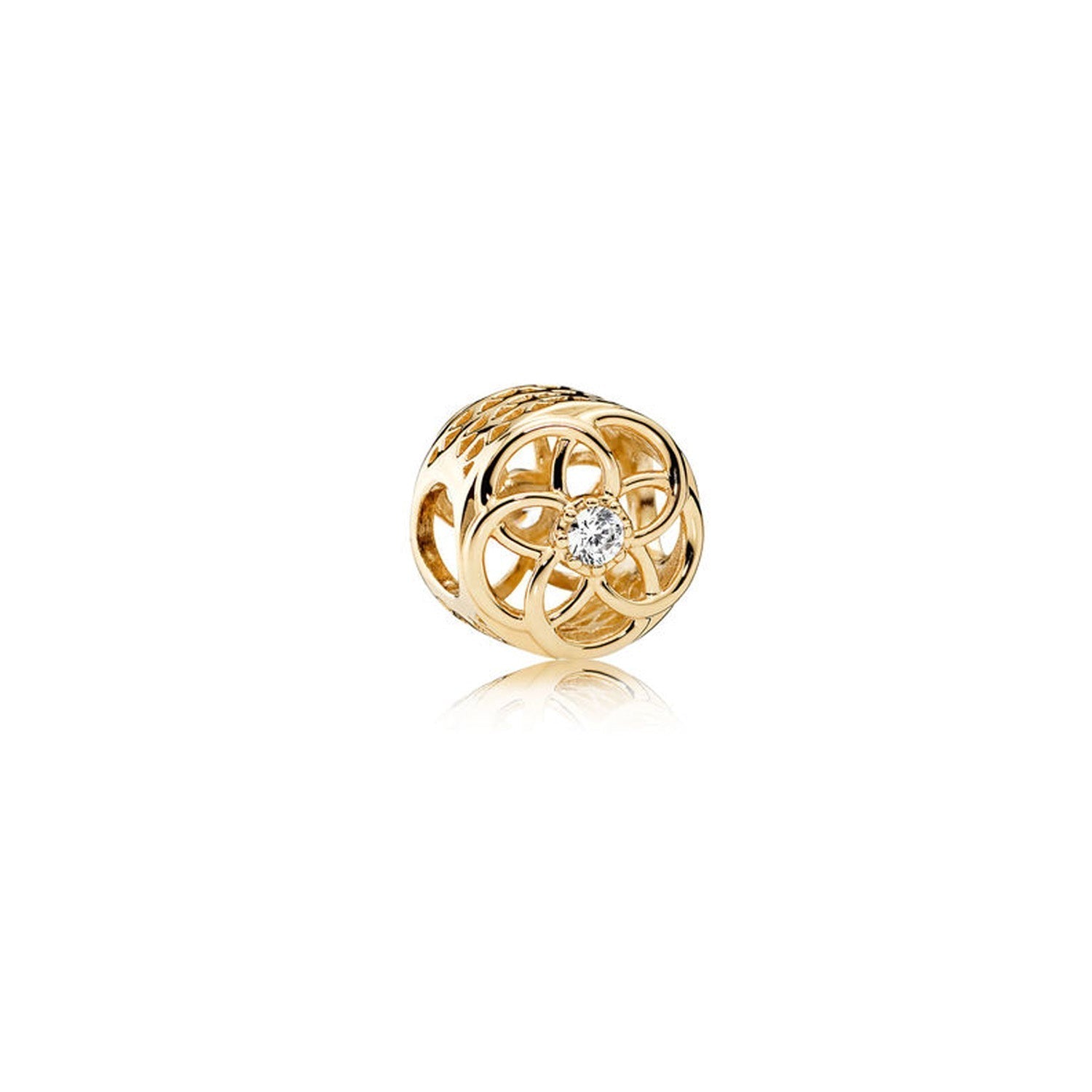 Loving Bloom Verona Charm - Gold, Cubic Zirconia Gemstones - ARJWVC1055GD ARCADIO