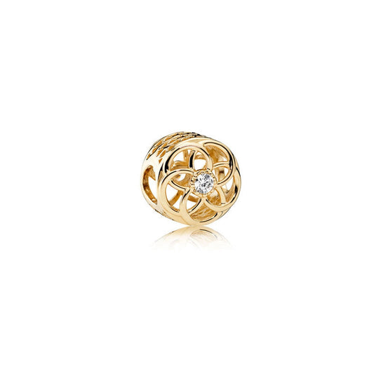Loving Bloom Verona Charm - Gold, Cubic Zirconia Gemstones - ARJWVC1055GD ARCADIO