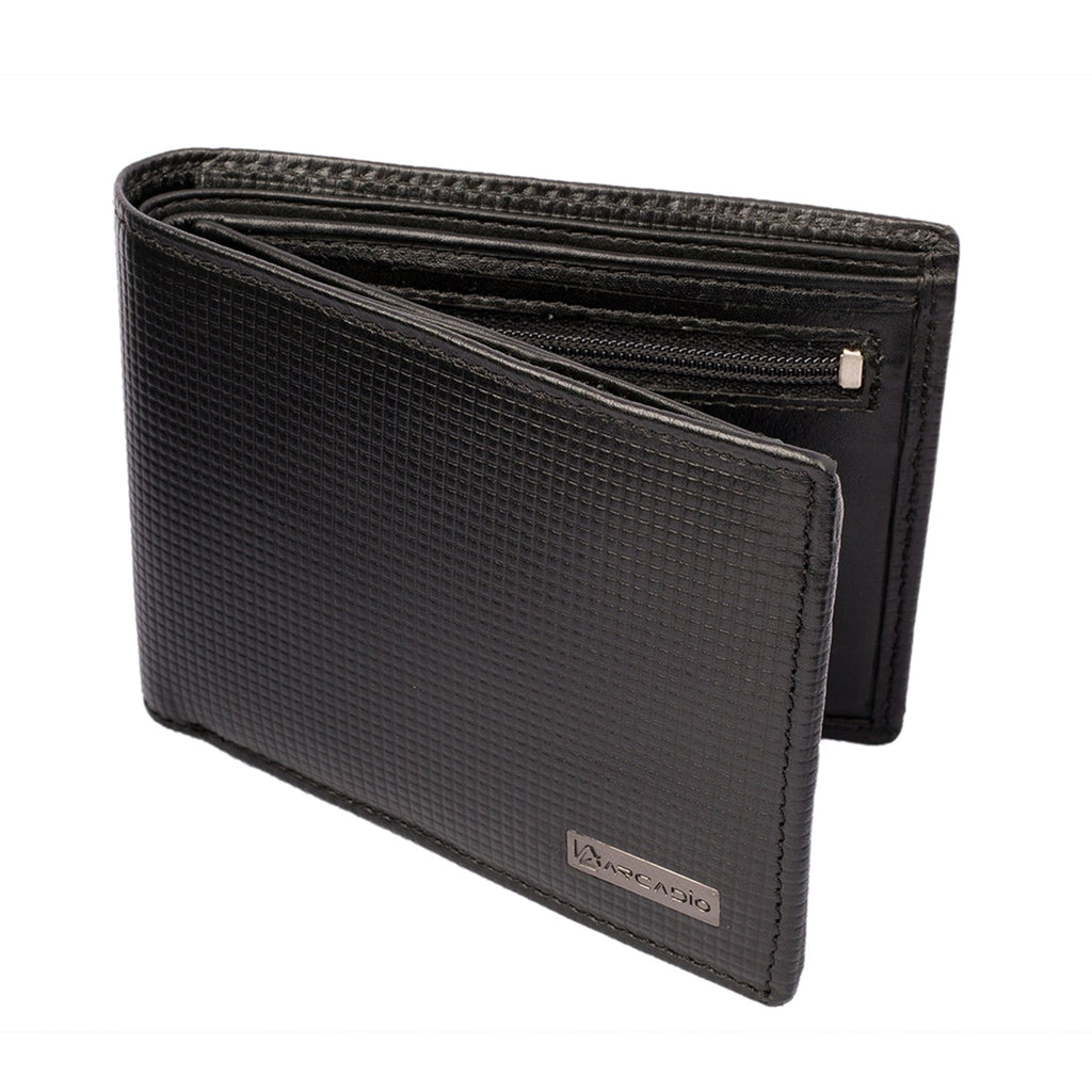 MESHMERIZE Leather Wallet ARW1007BK – ARCADIO
