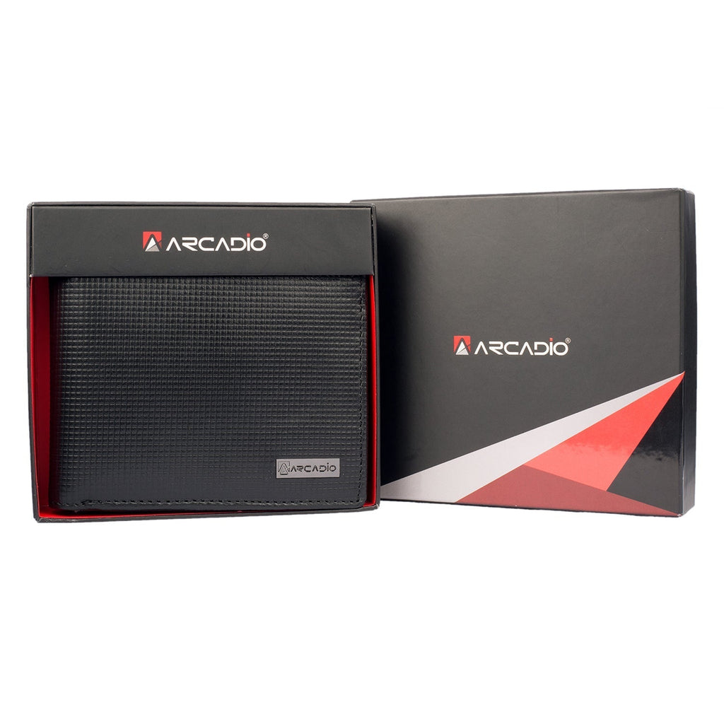 MESHMERIZE Leather Wallet ARW1007BK – ARCADIO