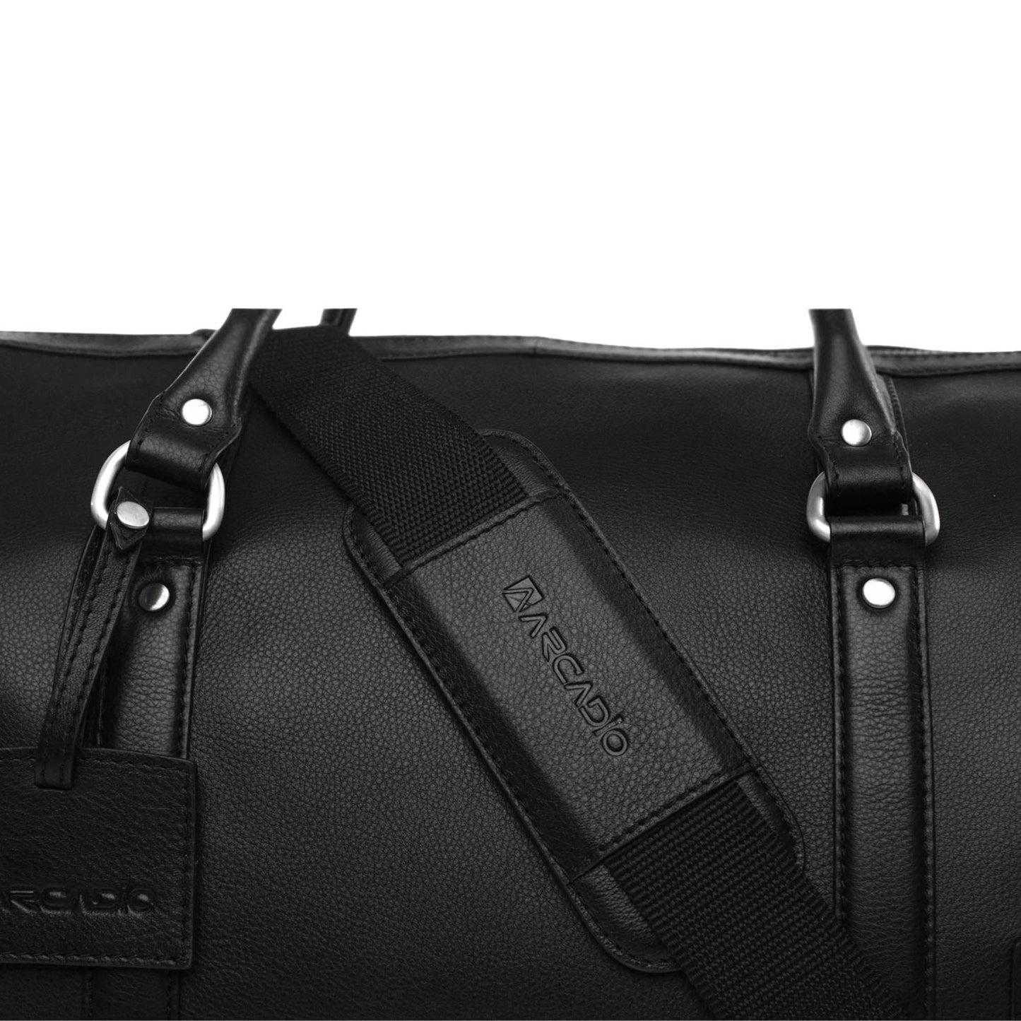 ON THE MOVE Premium Weekender Leather Bag - ARDB1001BK ARCADIO