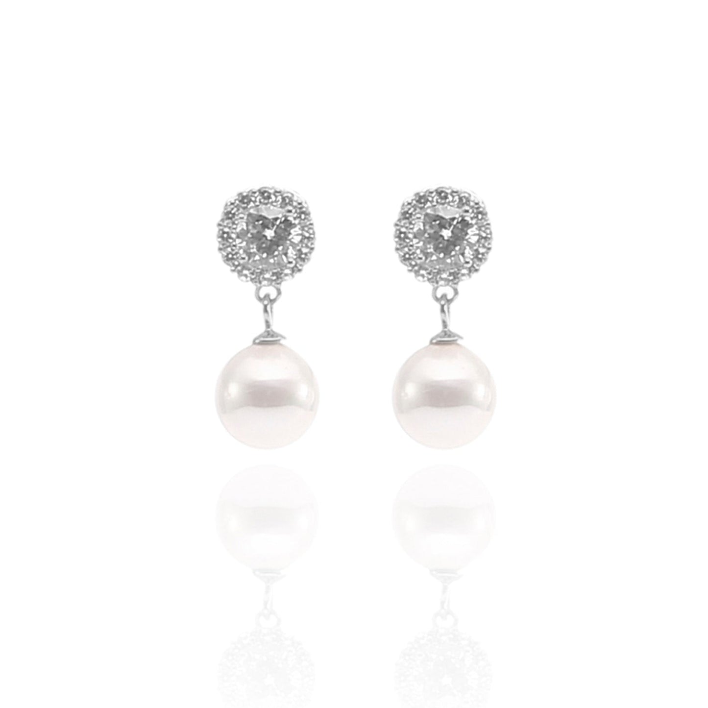 Pearl Teardrop Pendant Necklace and Earrings Set - ARJW1027RD ARCADIO